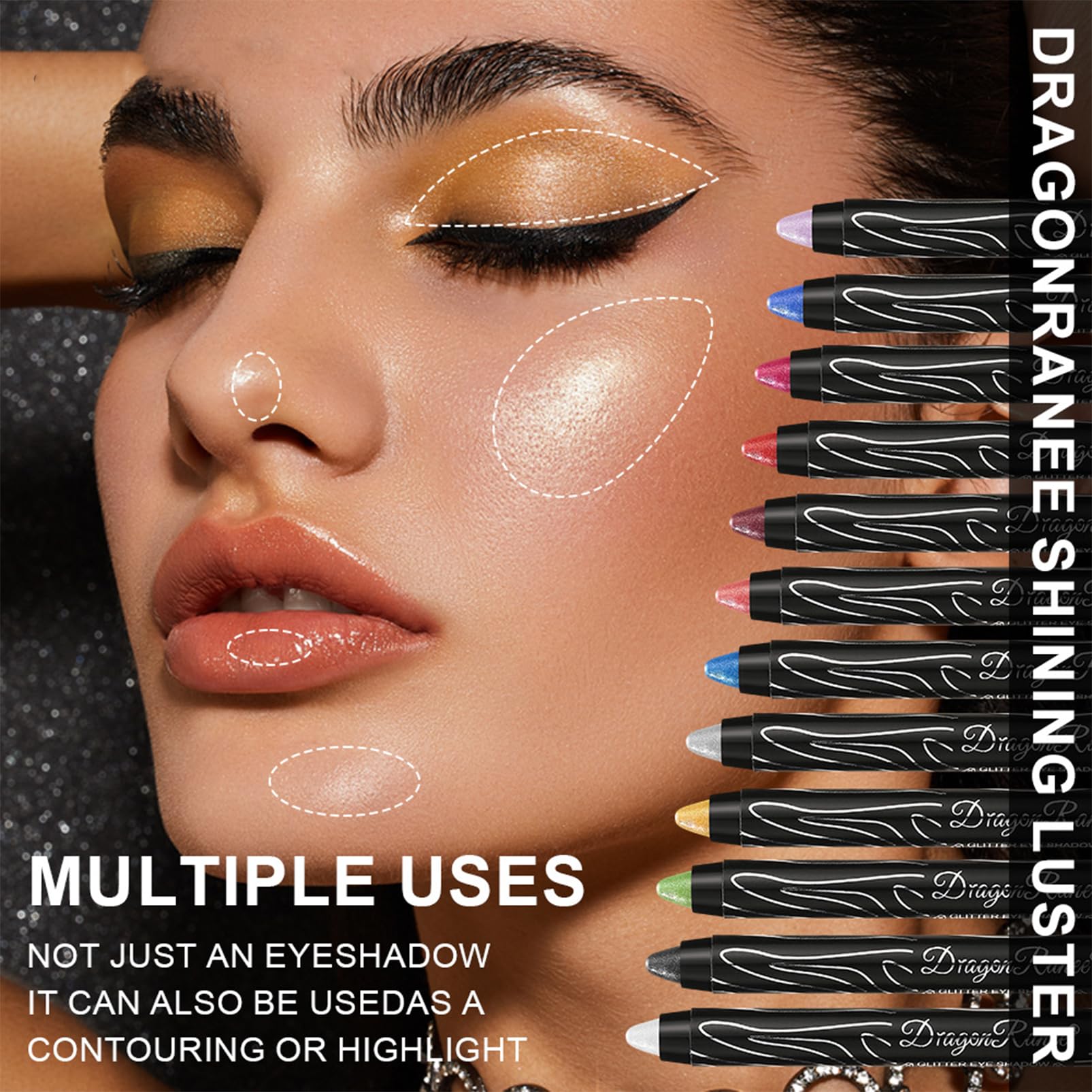 Eyeshadow Pen, Shimmer Cream Eyeshadow Pen - Image 2
