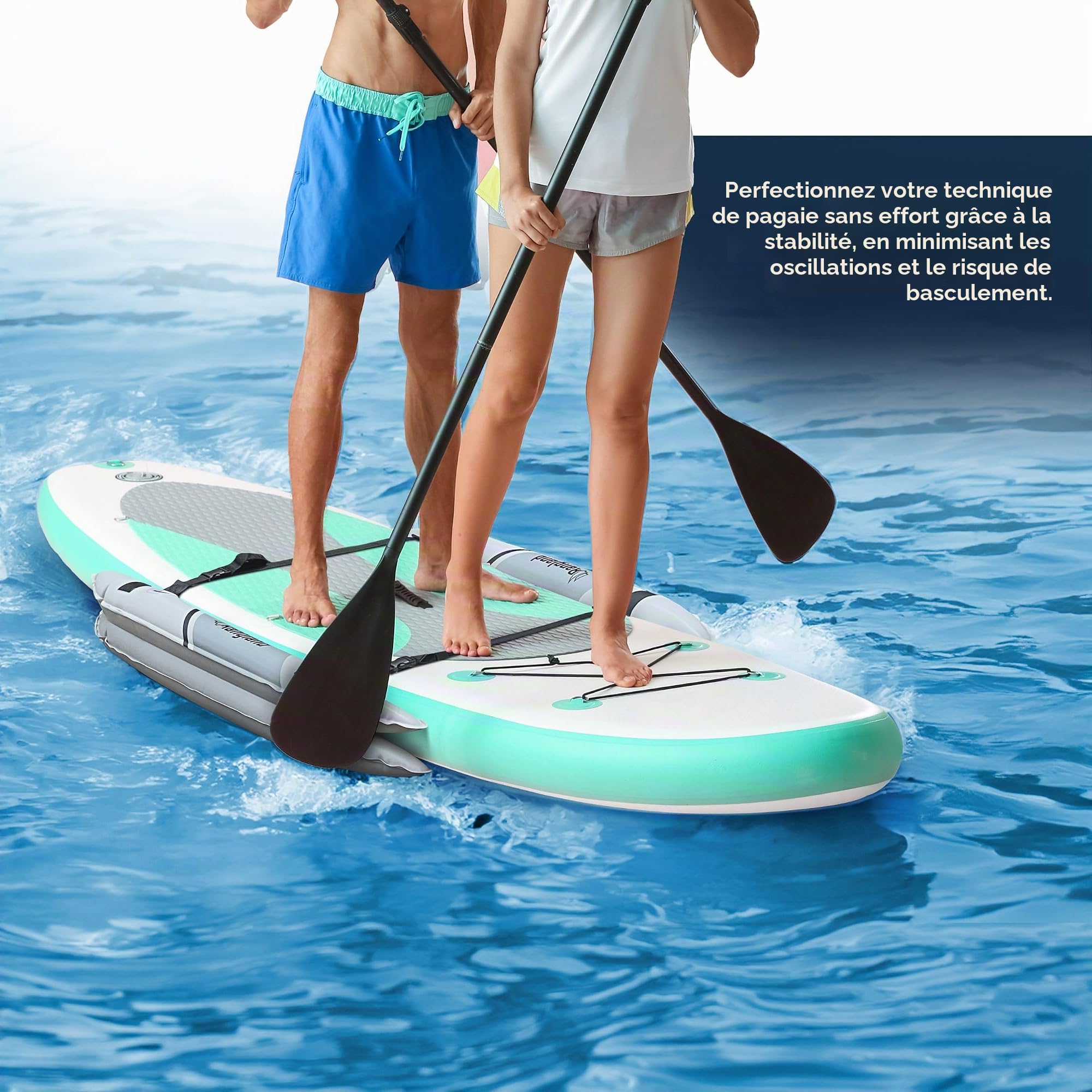 Stabilisateurs pour Planches à pagaie (Ajustement Universel) gonflables pour débutants, Enfants, pêche, Chiens, Yoga et Plus Encore (PVC Robuste)