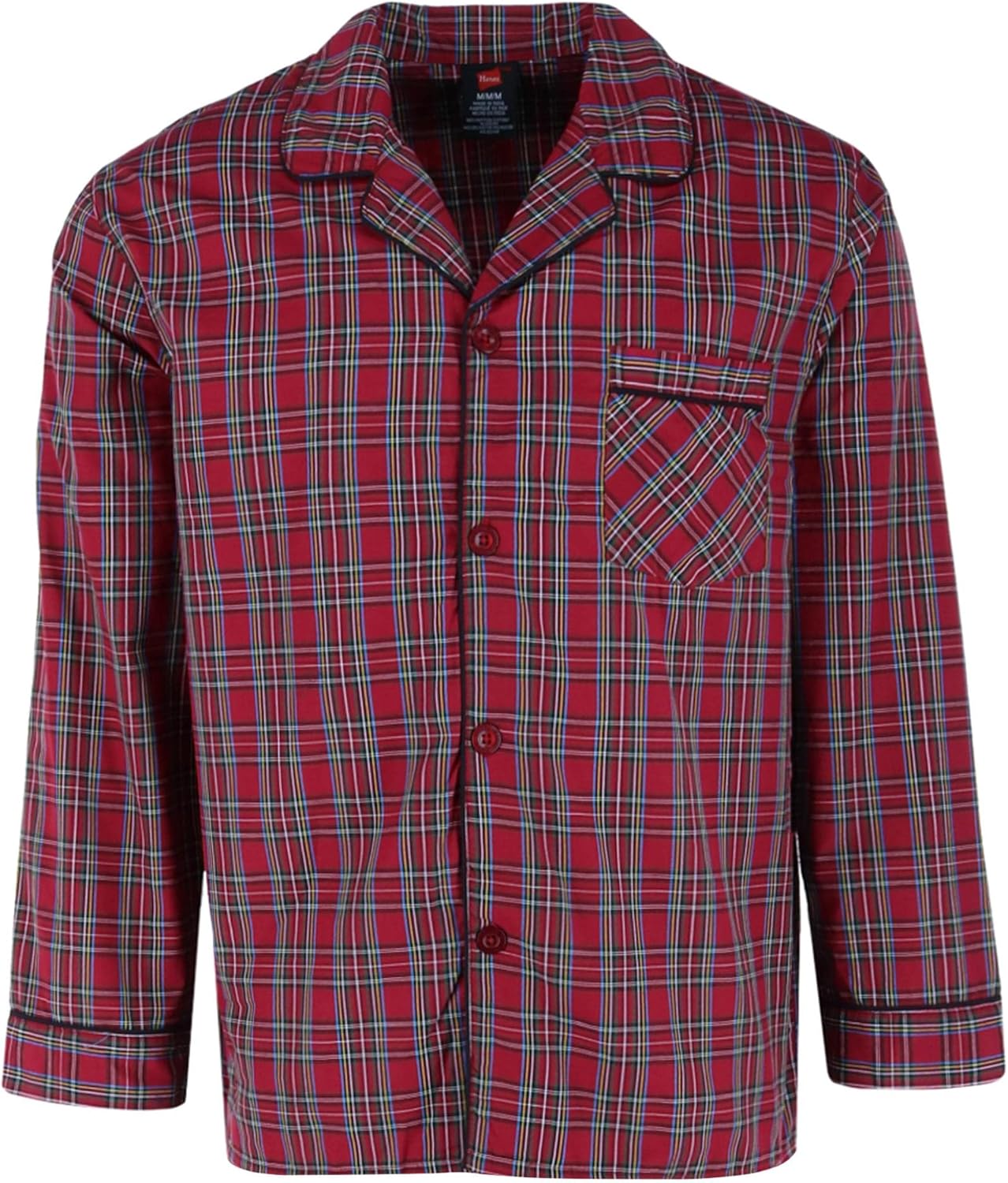 Hanes mens Hanes Men's Woven Plain-weave Pajama Set