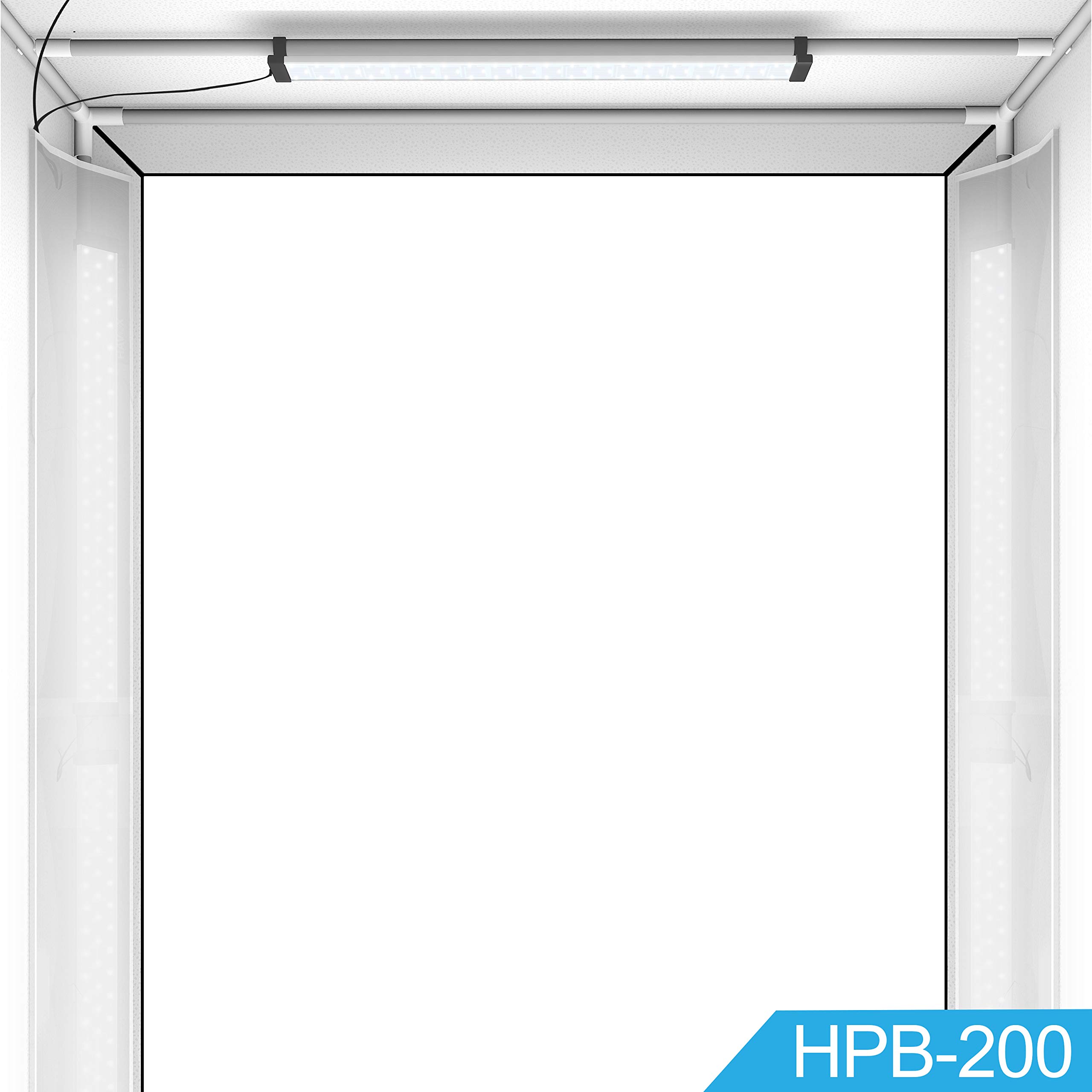 HAVOX - Studio Fotografico HPB-200 - Dimensioni 120x80x200cm - Illuminazione a LED "Luce del giorno" 5500k - 30,000 lumens - CRI 93 - Realizza le tue foto commerciali per e-commerce.