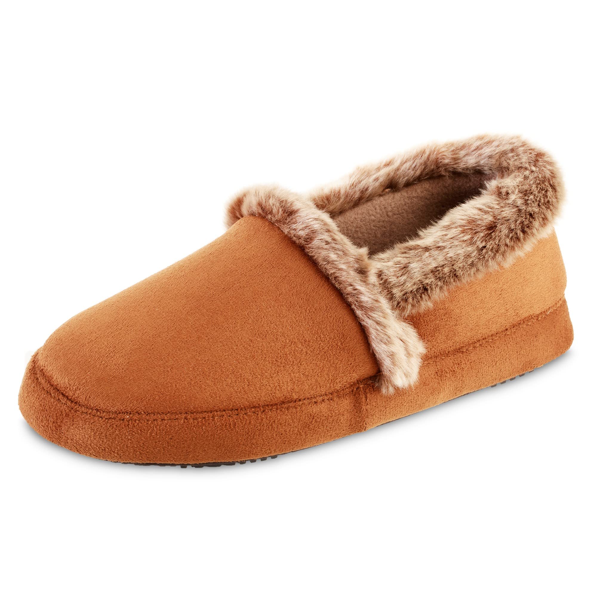 isotoner Women's Memory Foam Microsuede a Line Eco Comfort Recycled Slippers