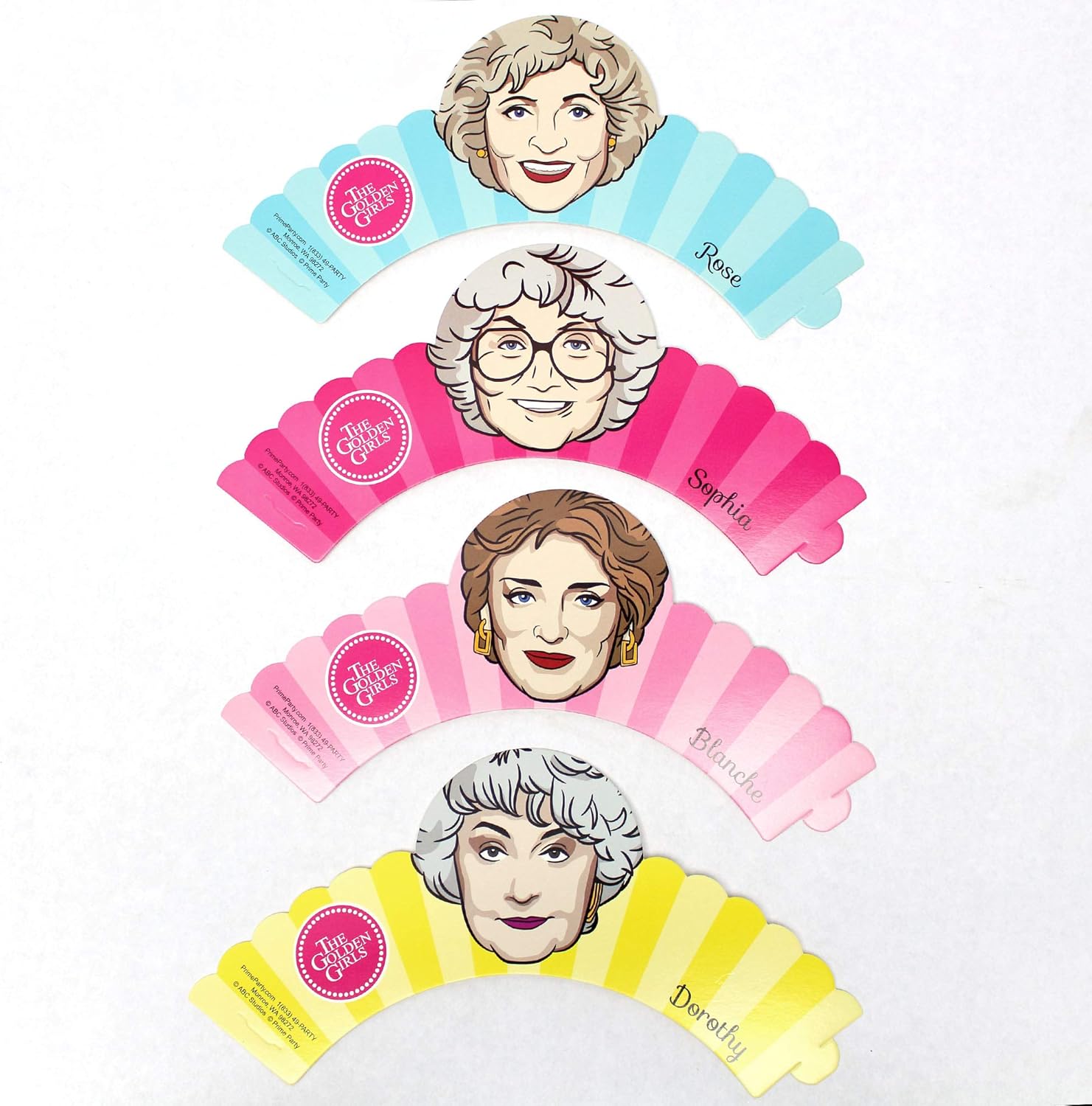 The Golden Girls Cupcake Wrappers (Set of 12) - Laser Cut Paper Cupcake Liners | Golden Girls Party Supplies and Birthday Decorations for Women, Bachelorette, and Bridal Parties