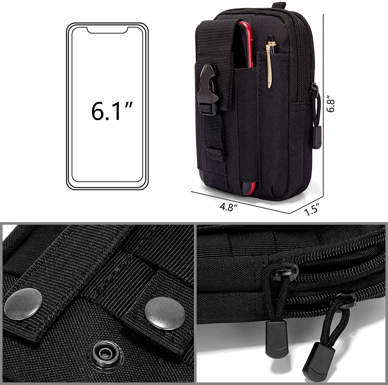 BANANE Sac de ceinture tactique Molle Waist Pack Pouch Belt Bag