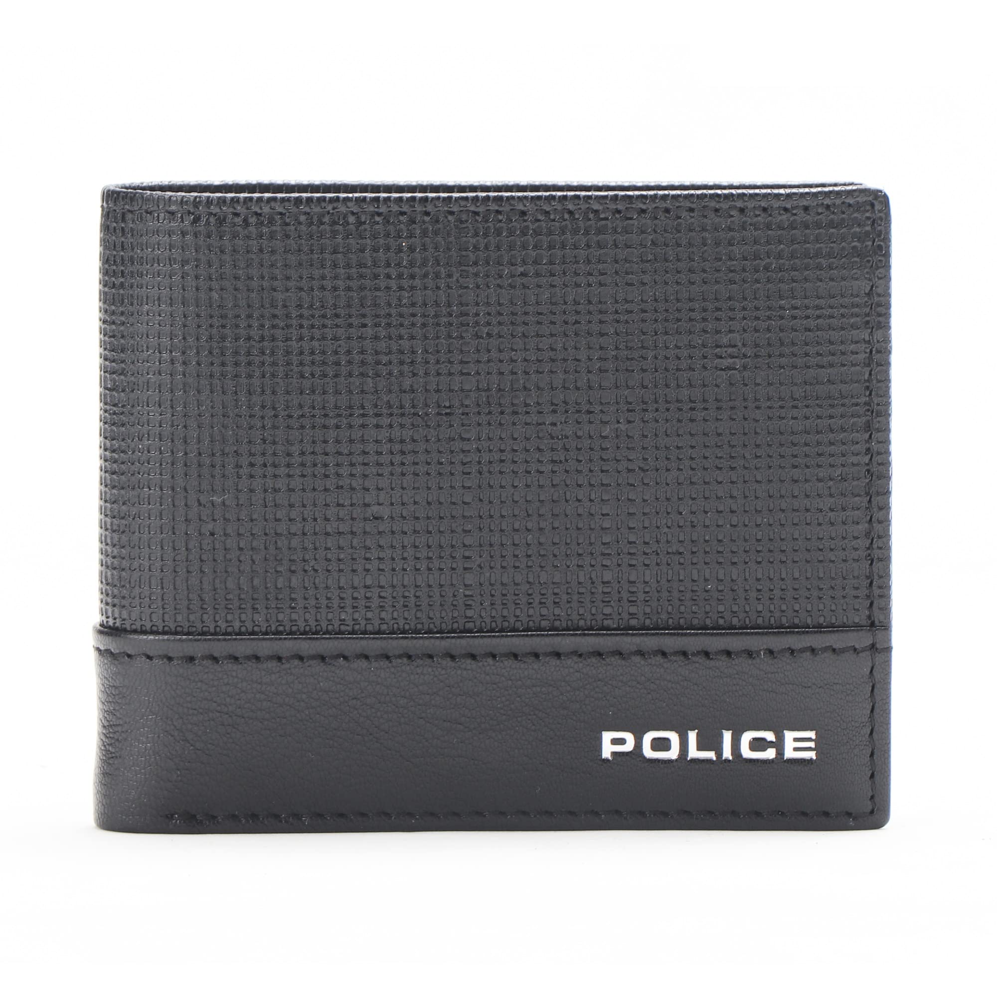 PoliceBranded Wallet for Men Leather Original | Premium Slim Wallet for Men Stylish Money Bifold Genuine Leather Gents Purse with 10 Card Holder Slots - Black