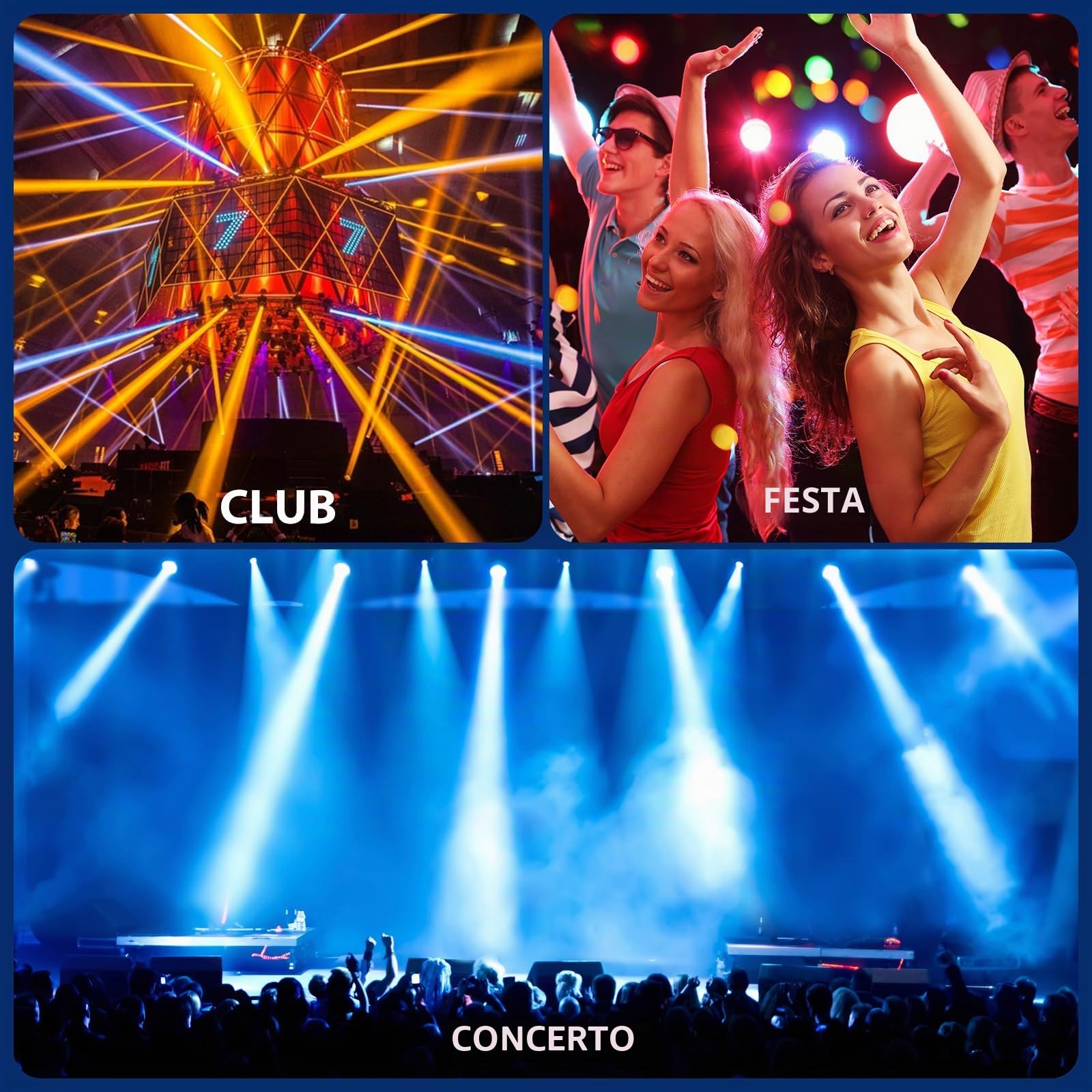 2 unità 150W Teste Mobili LED Luce da Discoteca Luci Palco RGBW con Prisma Effetto per Feste, Natale, Halloween, Spettacoli, Bar, Club