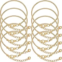 Vista 7 de Juego de 10 pulseras de cadena chapada en oro, cadena de serpiente con corazón y langosta europea, pulsera para Navidad, bricolaje, joyería
