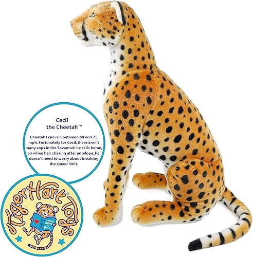 Miniatura 2 de Cecil The Cheetah - Peluche de leopardo grande de 25 pulgadas de alto