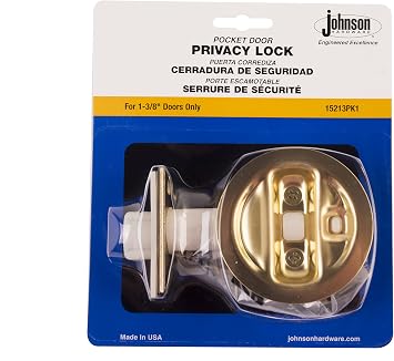Johnson Hardware Brass Pocket Door Privacy Lock
