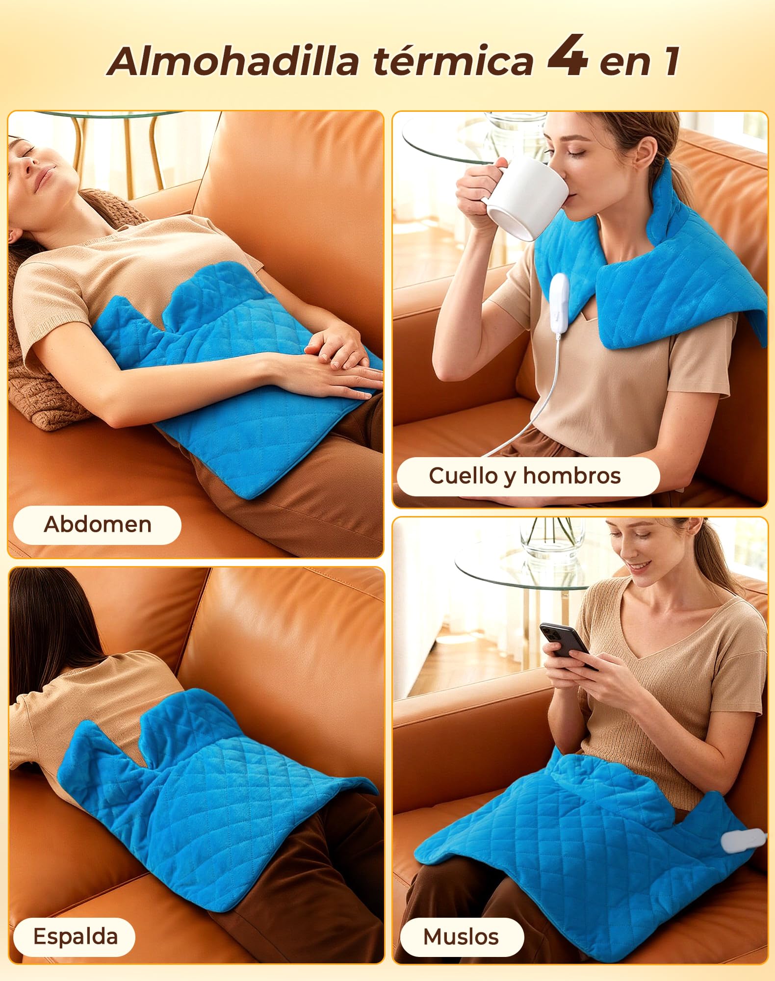 UTK Manta Eléctrica Espalda Y Cuello, Hasta 70 °C Manta Eléctrica, Alivio Profundo Del Dolor, Manta Eléctrica Cervical, 6 Niveles De Calor, Aliviar La Tensión Muscular, Regalos San Valentín Mujer