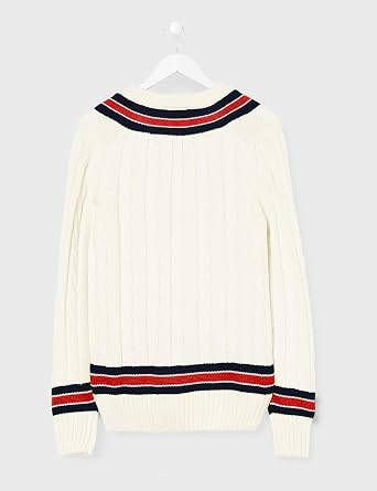 GM Cricket Sweater Navy/Red Large