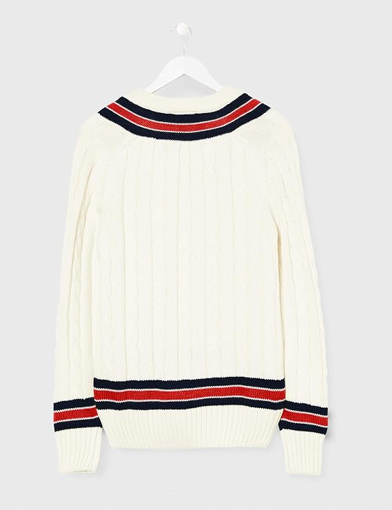 GM Cricket Sweater Navy/Red Large