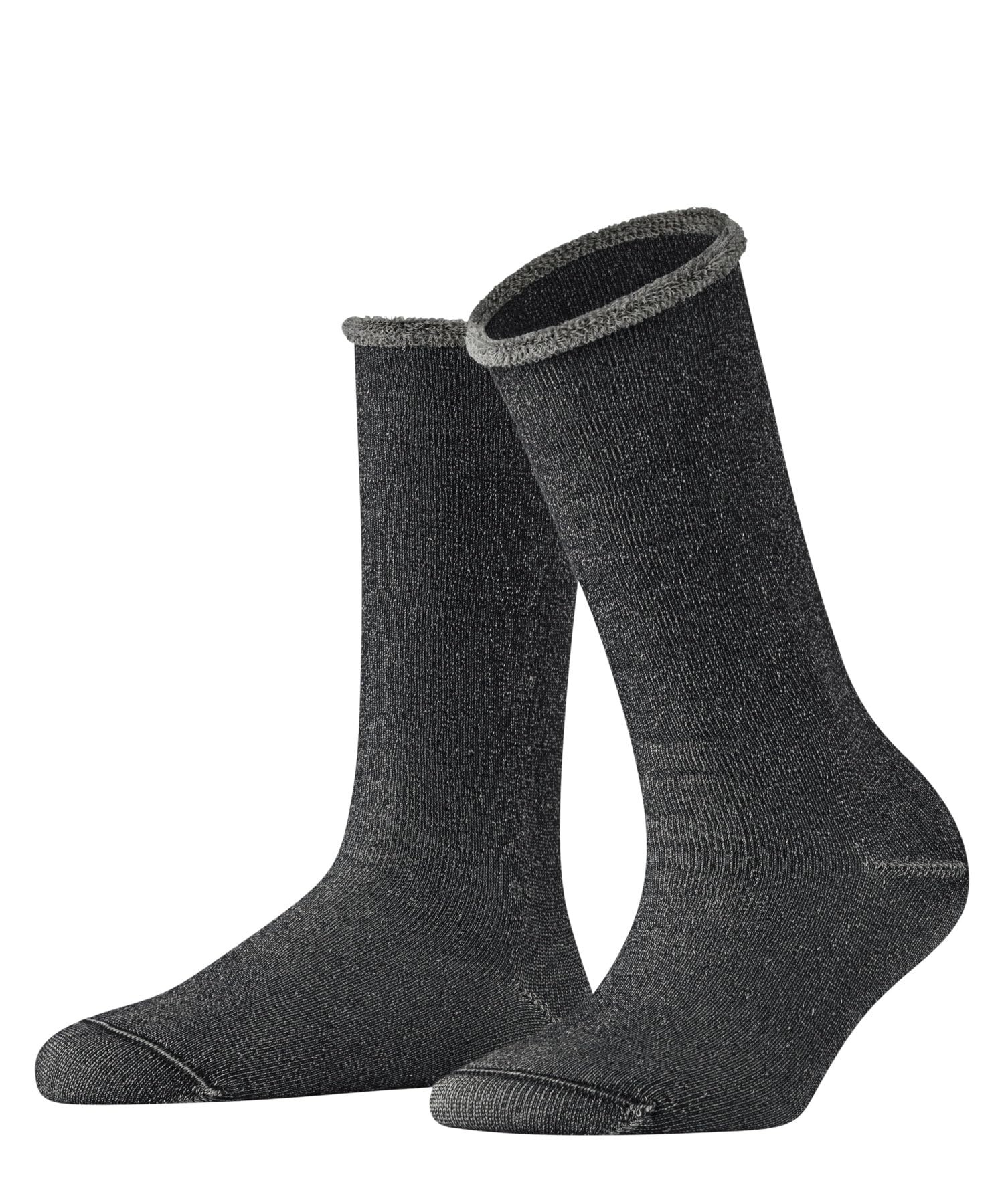 ESPRIT Women's Terry W So Cotton Plain Socks 1 Pair, Black 3000, 2.5-5