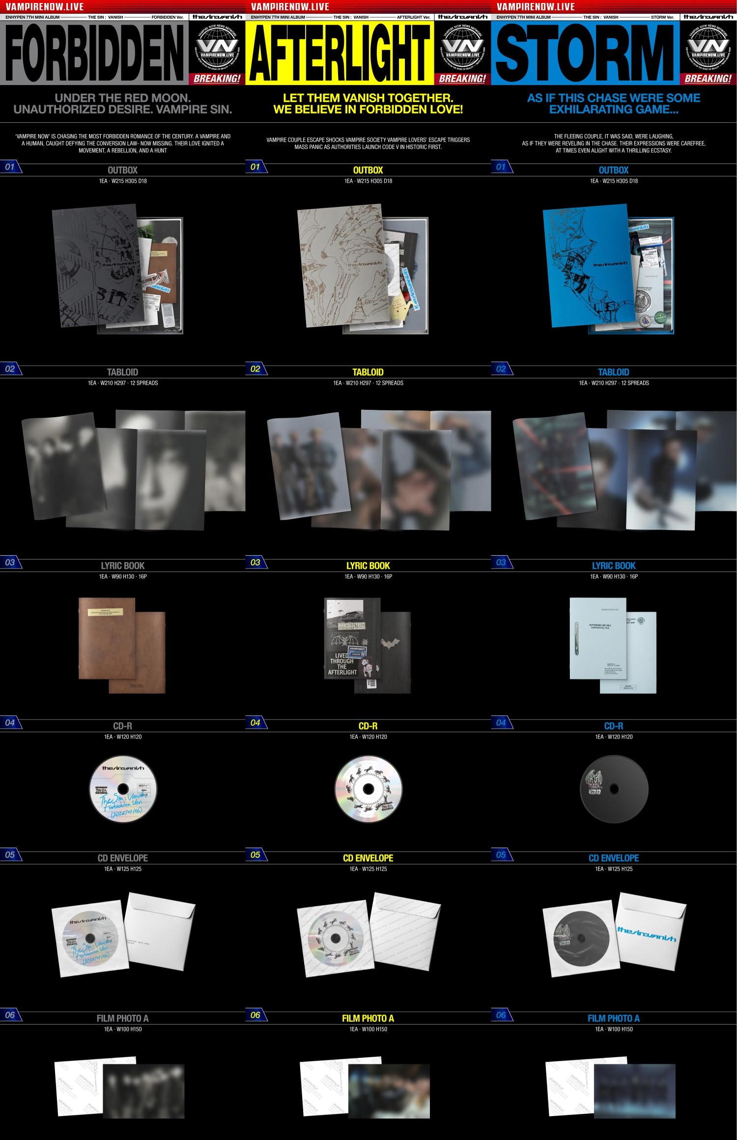 Amazon.com: EN- ENHYPEN The SIN : VANISH 7th Mini Album with