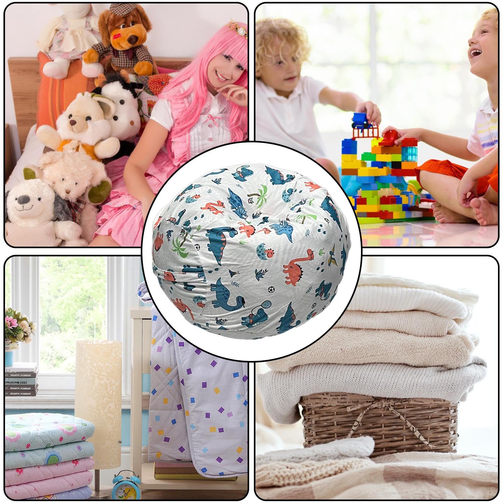 Coprisedia A Sacco Trasparente In PVC Per Peluche – Impermeabile, Con Cerniera, Organizzatore Giocattoli, S/M, Seduta Comoda