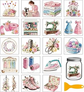 GLOBLELAND Vintage Sewing Decals for Crafts