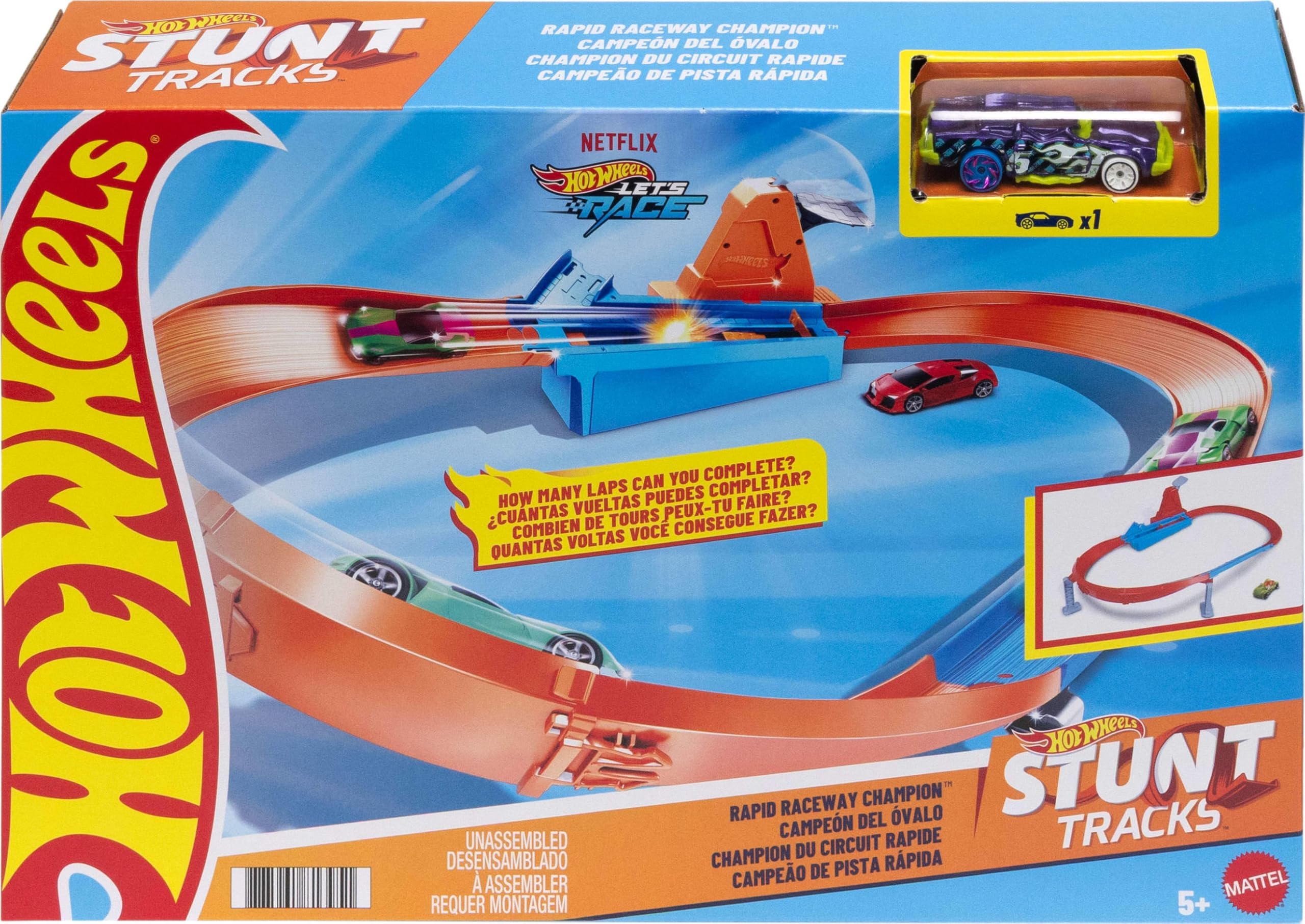 Hot Wheels Rapid Raceway Champion Play Set, Multicolor