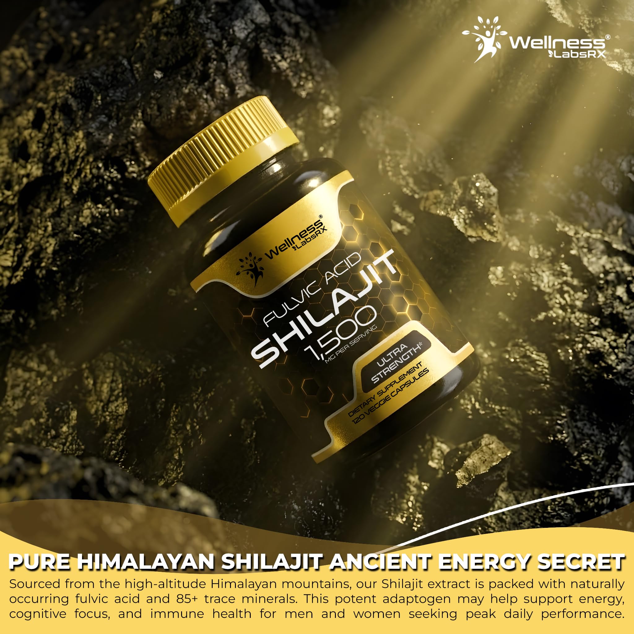 Himalayan Shilajit Capsules 1500mg for Men and Women, 120 Count — Amazon image 4