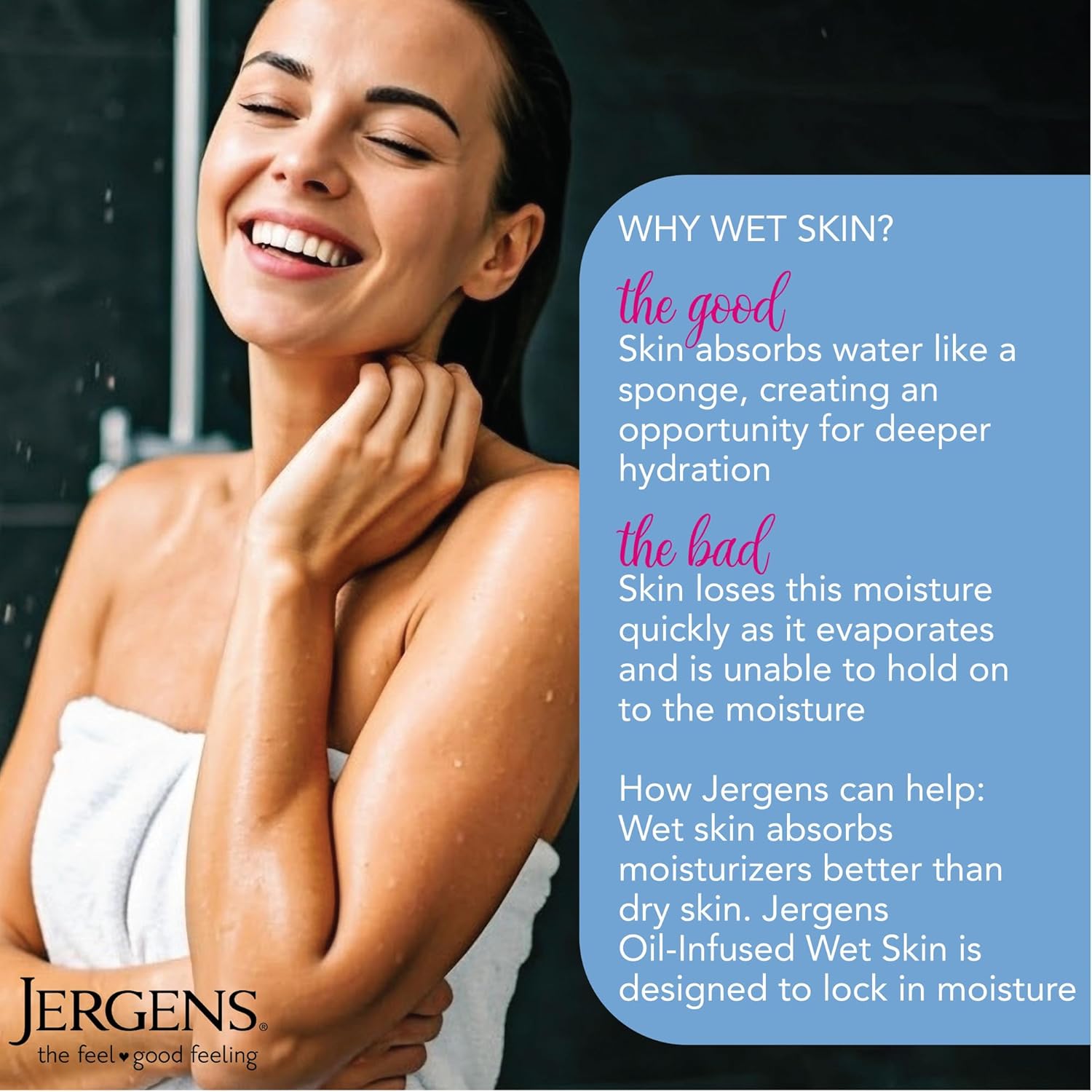 Jergens Wet Skin Body Moisturizer with Refreshing Coconut Oil, 10 Oz,Pack of 2 - Image 3