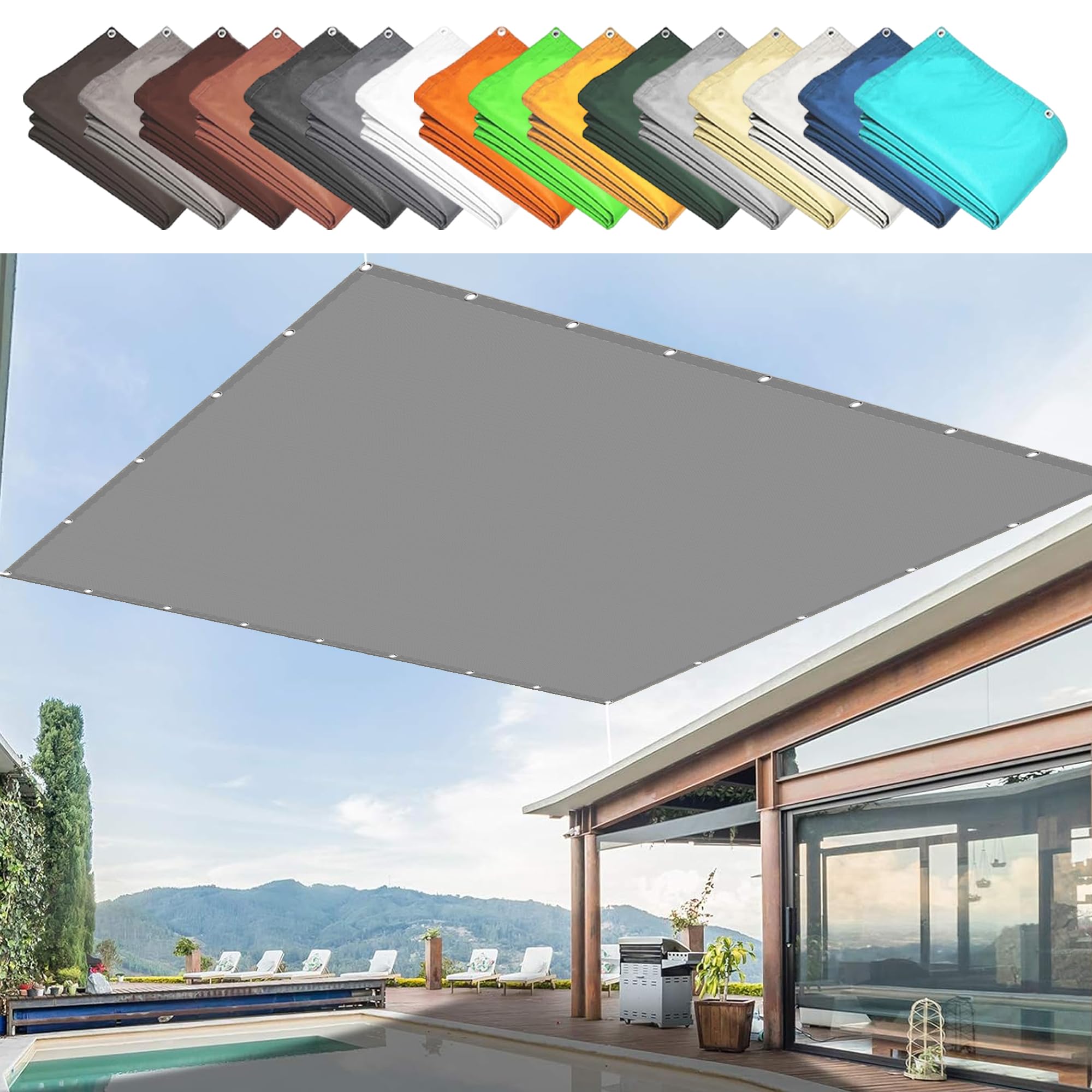 Voile d'ombrage résistant aux UV et facile à plier pour petit patio