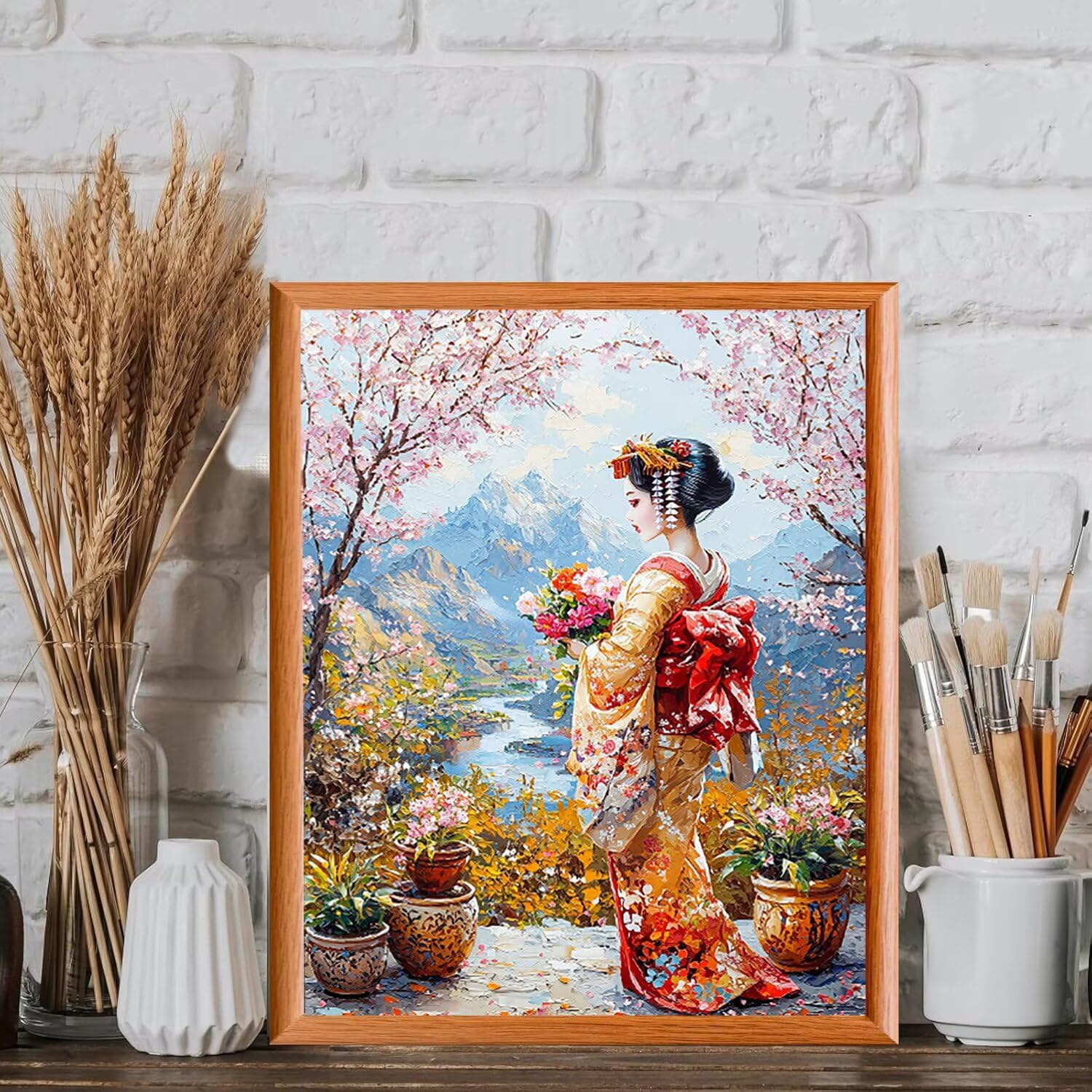 Dipingere con i Numeri Adulti Paesaggio della geisha, 60x80cm s-1056