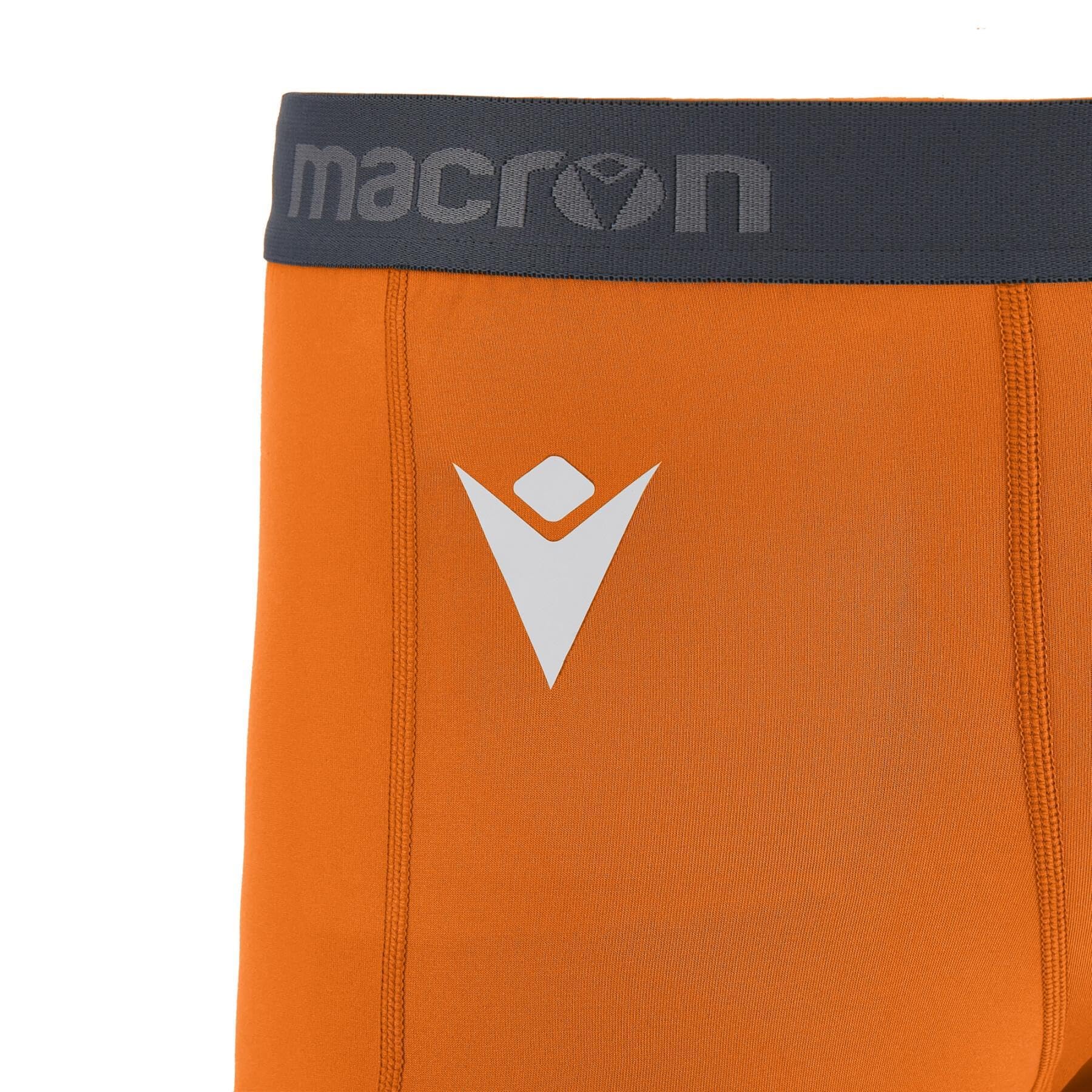 Macron Bermuda Scaldamuscoli Oak Calcio Sport Arancio Fluo