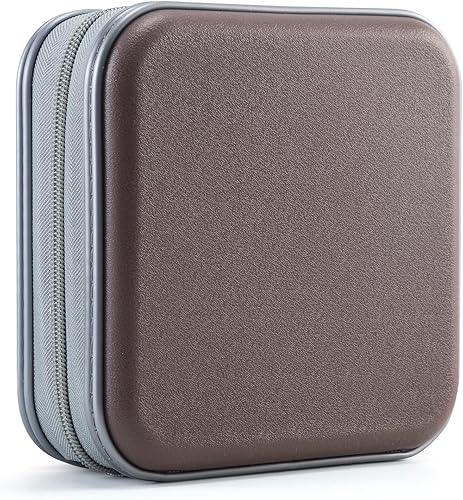 Miniatura 80 de UENTIP Funda para DVD, capacidad de 48 unidades, portátil, con cremallera, almacenamiento grande, cartera de CD, organizador de CD, viaje en casa