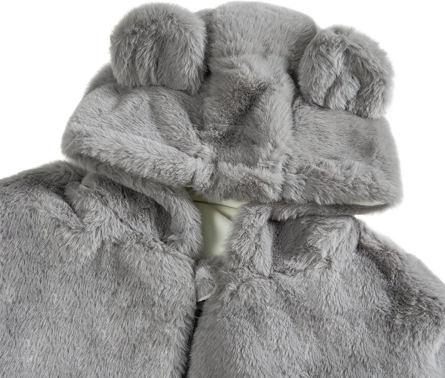 Toddler Boys Fleece Fuzzy Warm Bear Ear Hoodies Jacket Zipper Side Pockets Winter Clothes Coat for 2T - 5T - Image 4