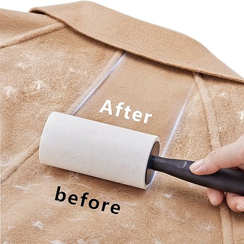 Miniatura 6 de Rodillos de pelusa de 1080 hojas, rodillos de pelusa para pelo de mascotas, adhesivos, removedor de pelo para sofá, ropa, muebles y alfombras,