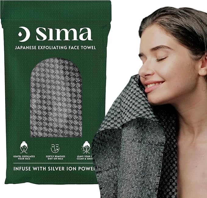 Sima Brand Exfoliating Washcloth Face Scrub Towel Japanese