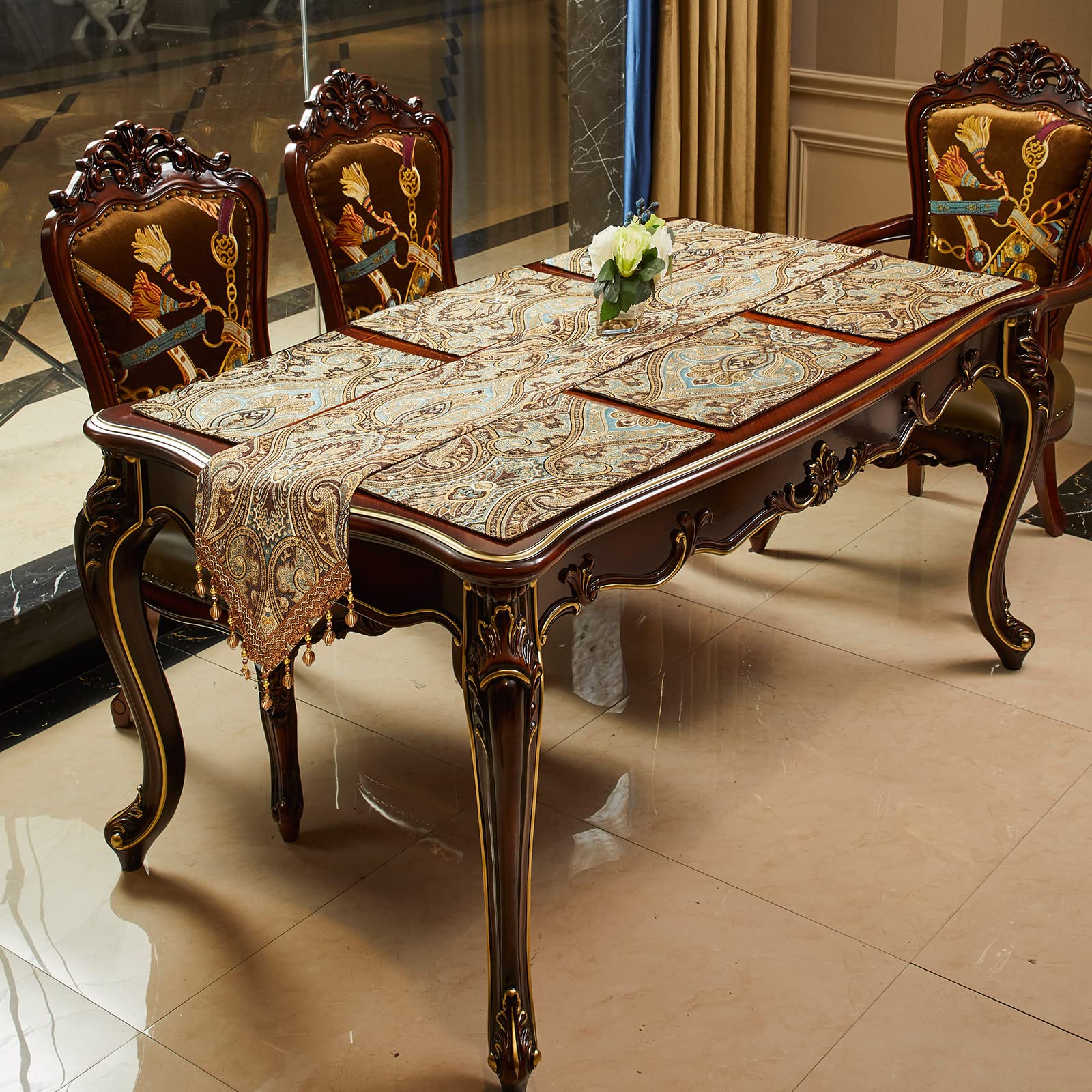 Luxury Vintage Table Runners 120 inches Long 1pc and Same