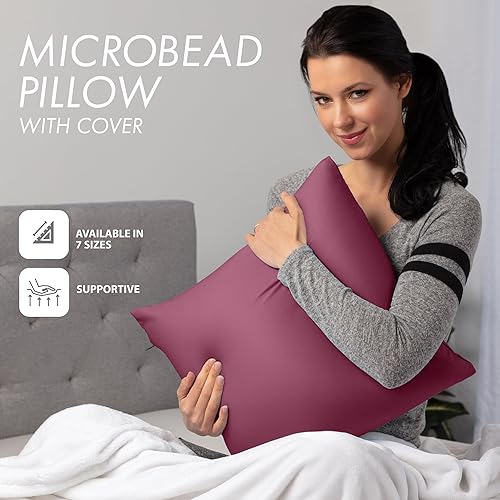 Miniatura 3 de Funda de almohada de 22 x 22 pulgadas (solo funda), nailon 8515, elastano, lujosa, sedosa, elástica y suave, 1 pieza de color sólido, una elección