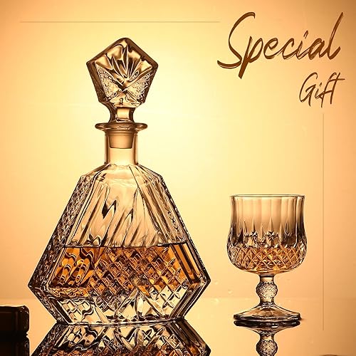 Miniatura 3 de Decantadores de whisky de cristal, decantador sin plomo con tapón de vidrio, decantador de vodka para vino, decantadores para alcohol, bourbon