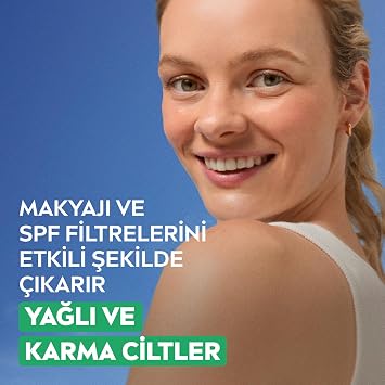 NIVEA Micellar Makyaj Temizleme Suyu Arındırıcı ve Matlaştırıcı 400 ml, Yüz, Göz ve Dudak Temizleyici, Amino Asit Kompleksi ve Okyanus Yosunu Özü