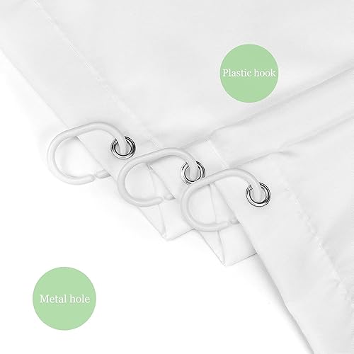 Miniatura 10 de HVEST Cortina de ducha de bola de Navidad, bola de Navidad rosa con pino plateado sobre tablero gris, cortina de ducha de baño con ganchos, tela de