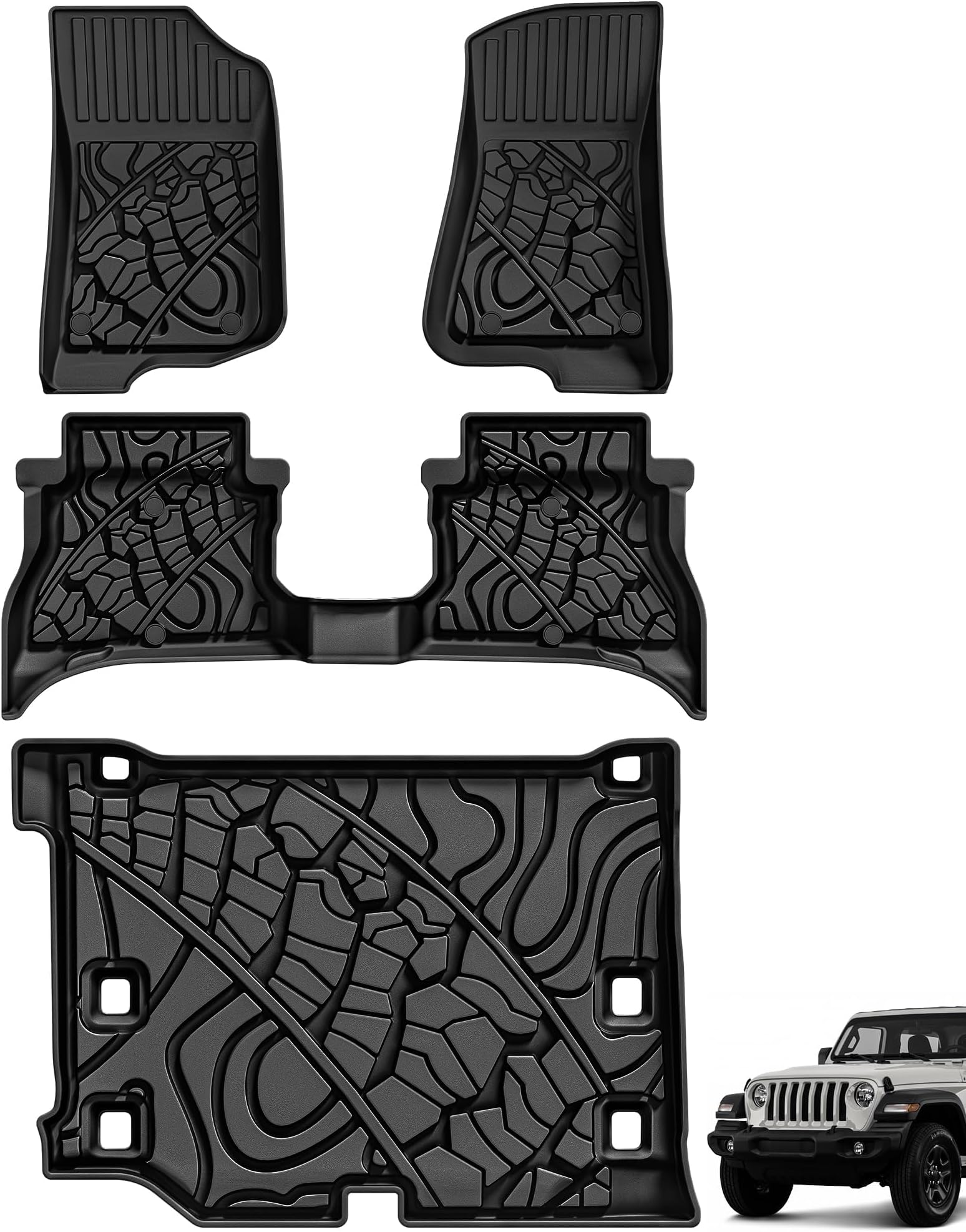 AUTOSAVER88 Floor Mats for 2021 2022 2023 2024 Jeep