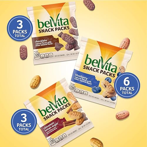Miniatura 2 de belVita Paquete variado de bocadillos de galletas de desayuno, 3 sabores, 12 paquetes