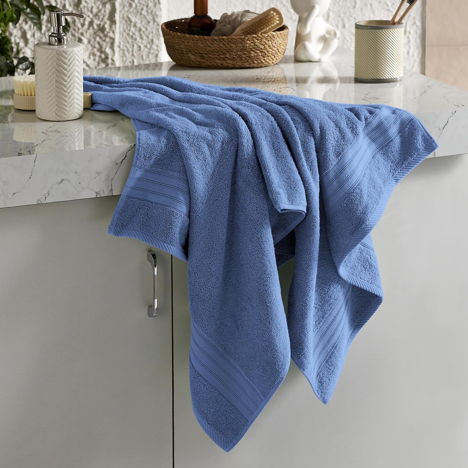 Layers 100% Cotton Bath Towels - Soft & Absorbent -7