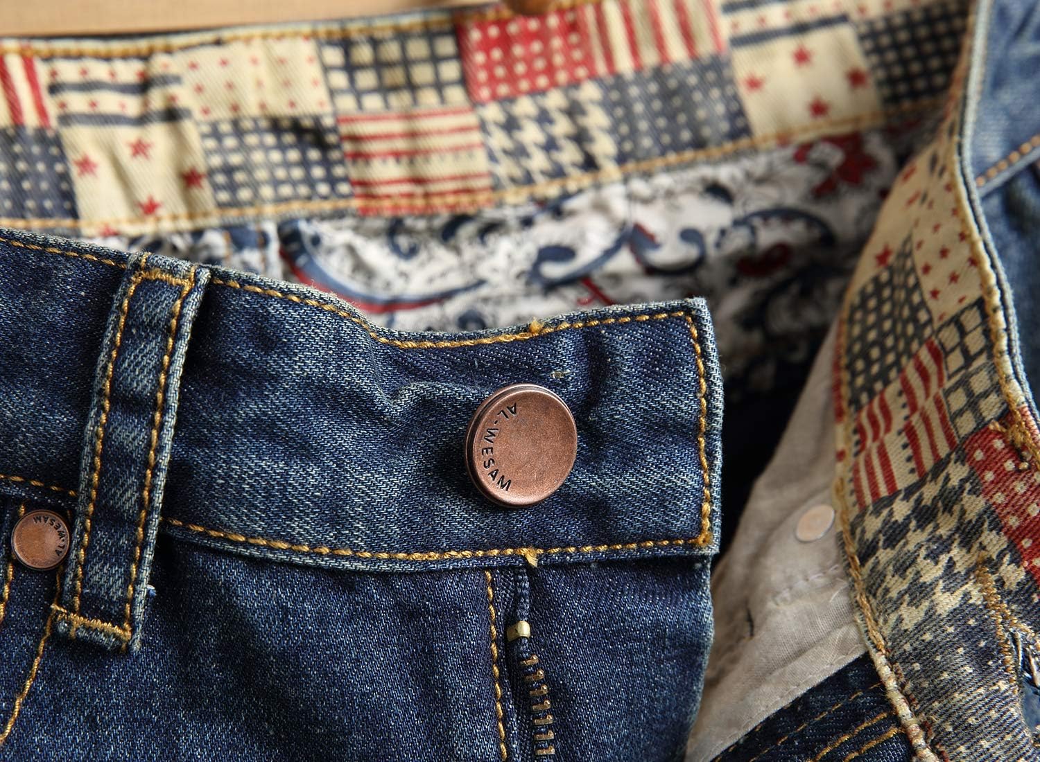 HENGAO Men's Ripped Jean Short Distressed Straight Fit Denim Shorts - Image 4