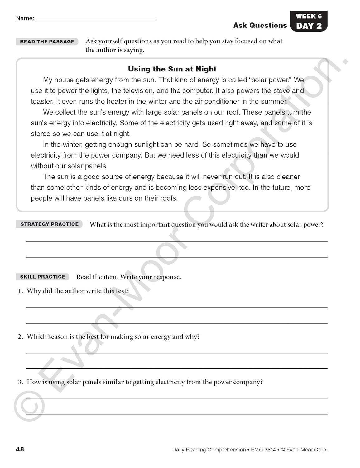 Evan-Moor Daily Reading Comprehension, Grade 4 - Homeschooling & Classroom Resource Workbook, Reproducible Worksheets, Teaching Edition, Fiction and Nonfiction, Lesson Plans, Test Prep