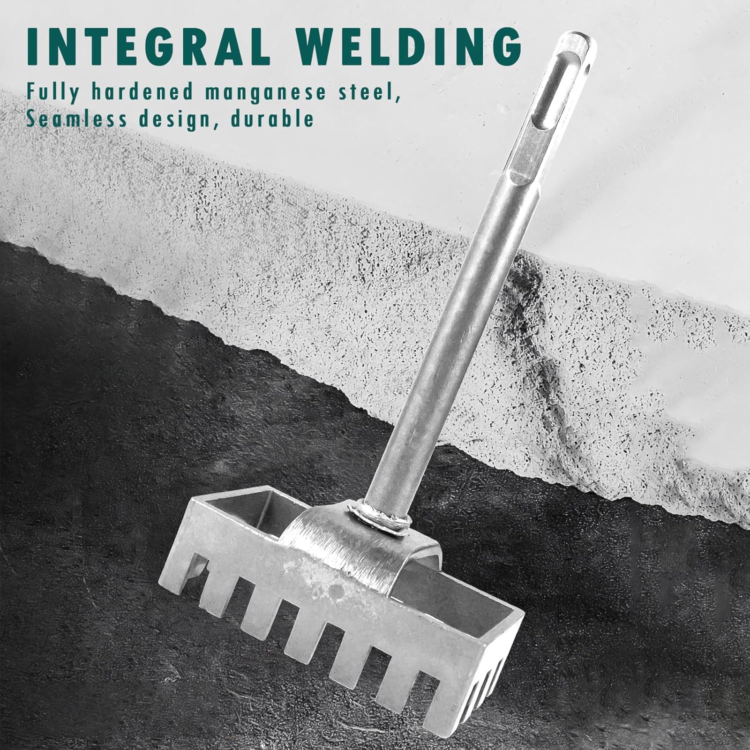 Square Hole Cutter for Electrical Box, Portable Rectangle Slot Cutter, Alloy Steel Electric Concrete Saw, Fast-Cutting One Step Hole Tool, for Brick Concrete Cement Stone