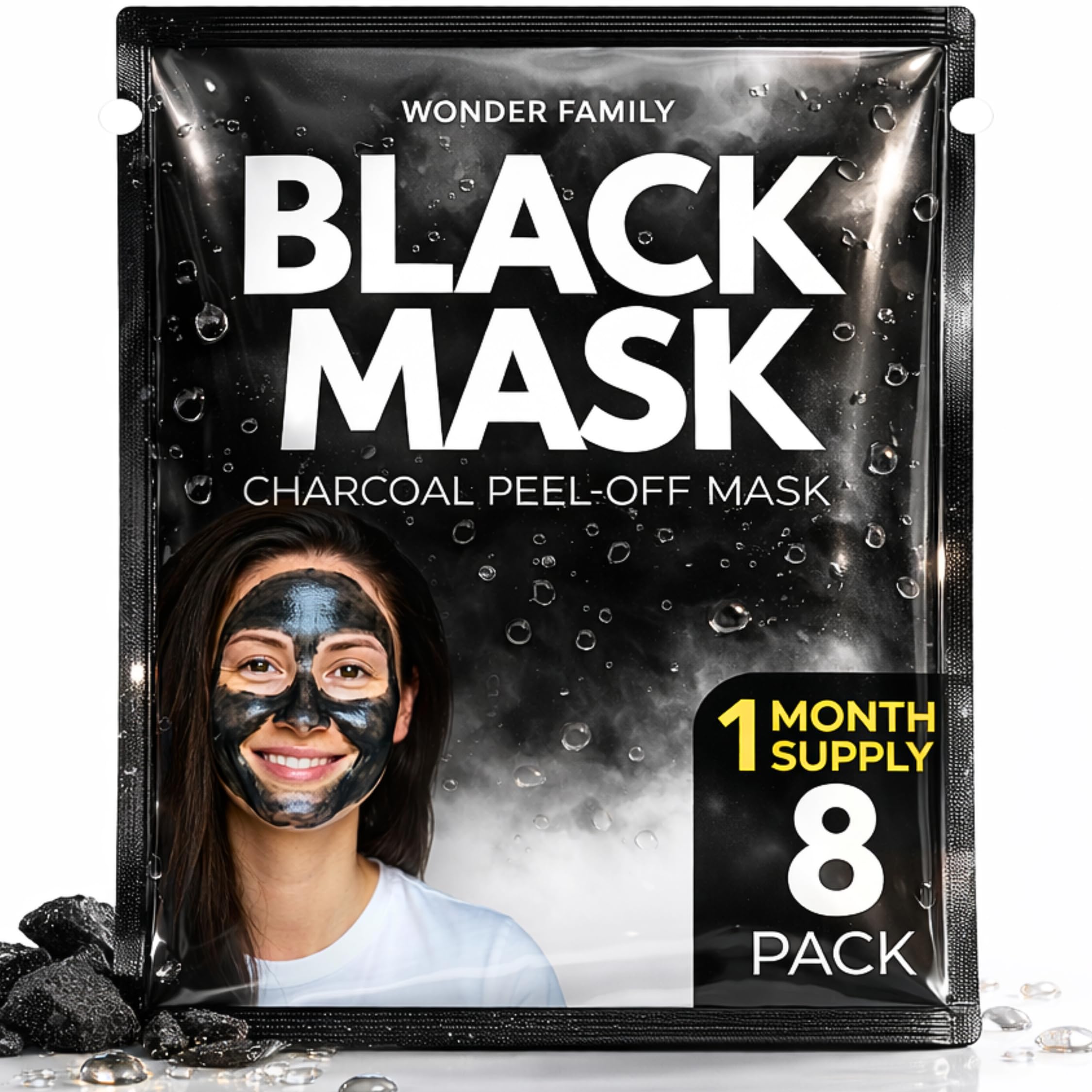 Korean Blackhead Remover Peel Off Mask – Activated Charcoal Face Mask for Women & Men – Black Head Remover for Face & Nose, Pore Cleaner, Facial Masks Skincare Alternative to Nose Strips & Mud