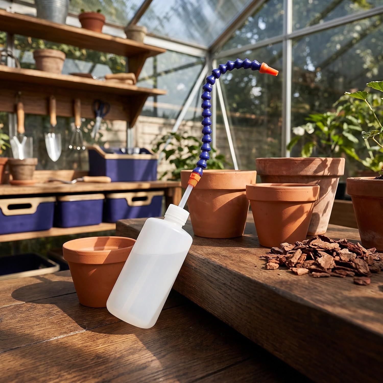 Oz Squeeze Bottle for Hanging Plants Long Adjustable Nozzle