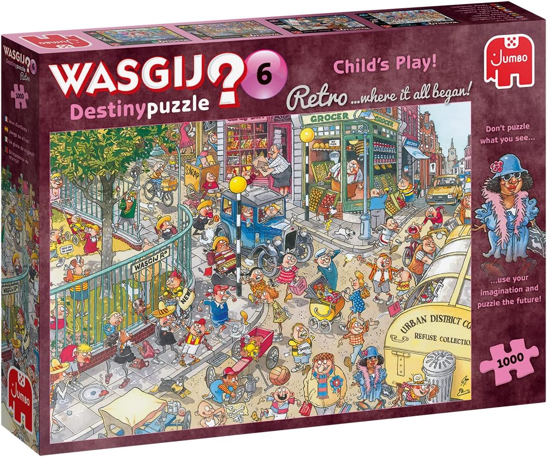Jumbo, Wasgij Retro Destiny 6 - Childs Play, Jigsaw Puzzles for Adults, 1000 Piece
