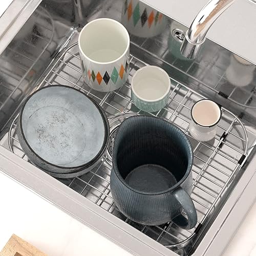 Miniatura 6 de Escurridor de platos extensible sobre el fregadero, escurridor de platos en el fregadero, rejilla para fregadero de cocina, protector de fregadero