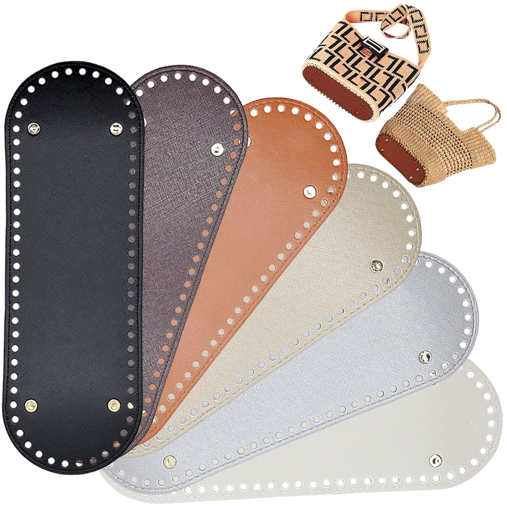 JMZLLRX 6 Color PU Leather Bag Bottom Base Crochet Bag Bottom