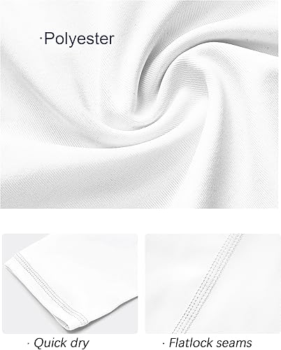 Miniatura 5 de TELALEO 4, 3, 2, 51 Pack Camisetas de compresión para niños y niñas, manga larga, camiseta interior deportiva, baselayer que absorbe la humedad