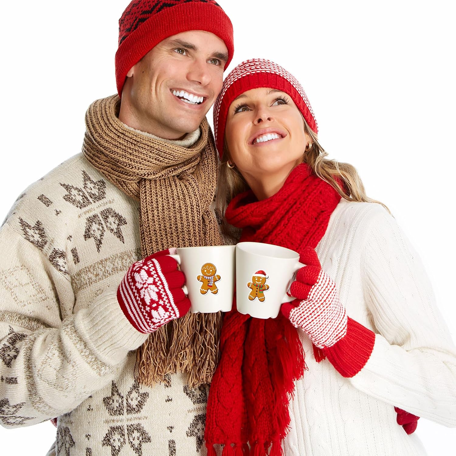 Containlol 1000 Pcs Red Heart Rhinestone Stickers 2 Rolls 1.5 Inches Valentines Day Stickers Love Theme Self Adhesive Seal Decals for Gift Bags Greeting Cards Party Supplies(Gingerbread Man) - Image 7