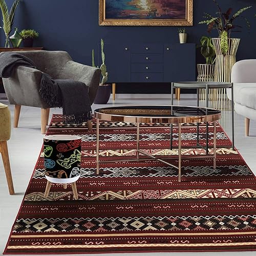 Miniatura 4 de CAKOJV188 Bote de basura redondo con tapa de presión sin costuras abstracto con siluetas coloridas juego de joystick para niños cubo de basura