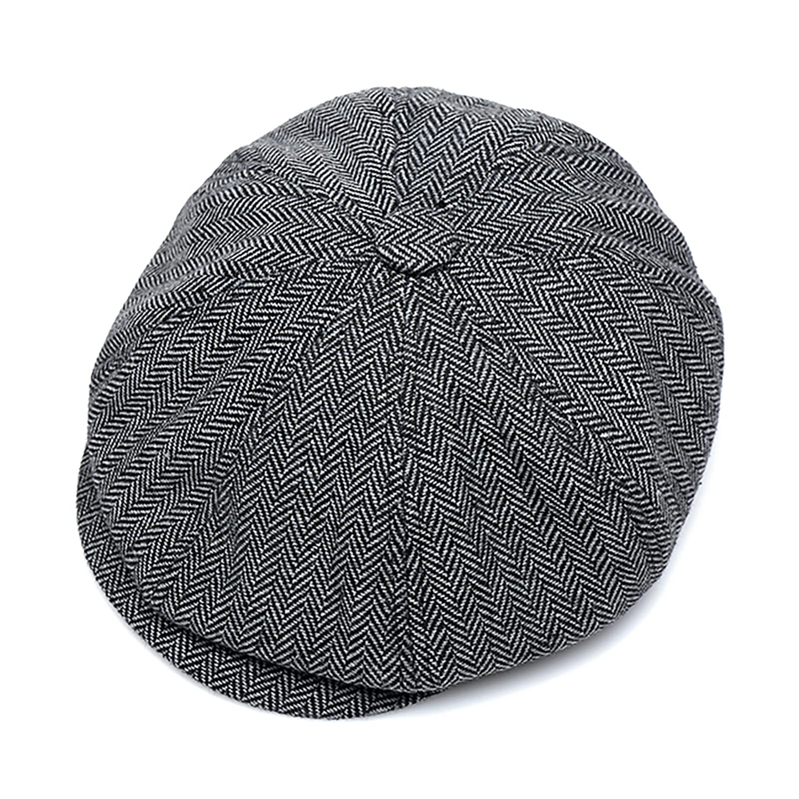 Męska czapka Peaky Blinders Newsboy Jodełka płaska czapka, Beret Hiver Homme, kierowcy piekarz, chłopiec, 8 paneli bluszcz irlandzki czapka, A# Szary, M