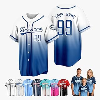 Custom Baseball Jersey Team Uniform Personalized Stitched Printed Name Number Logo Short Sleeve Shirt for Men Women Youth